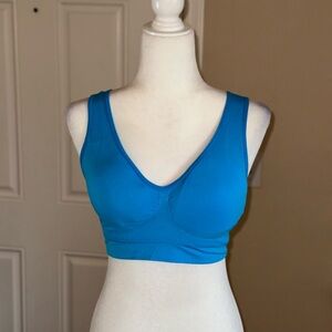 Blue Padded Sports Bra Size 2XL